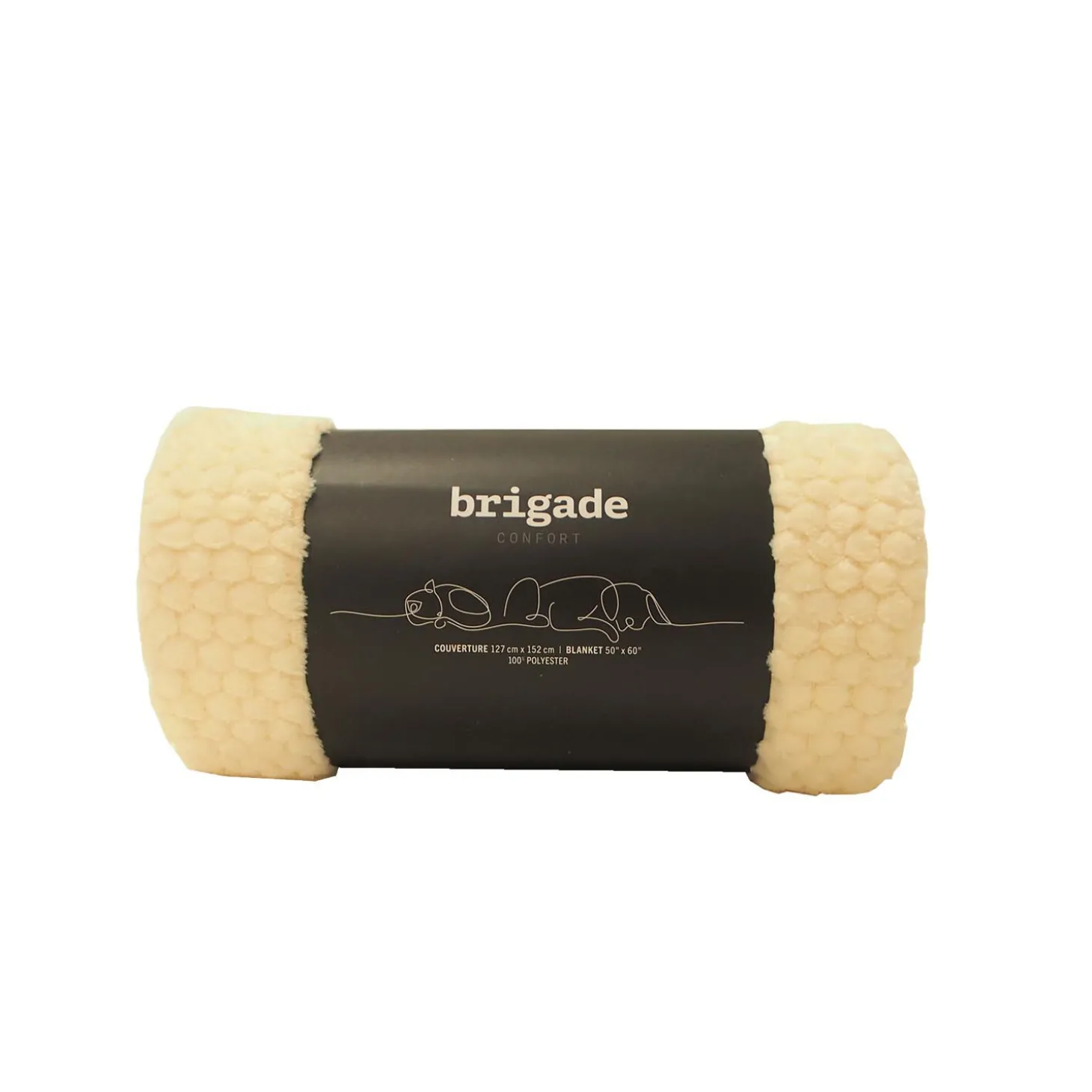 Ultra-soft Jacquard Fleece Blanket, Ivory