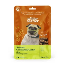 Vegan Dog Biscuits, wakame, cantaloupe and carrot