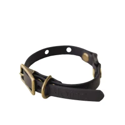 Vegan Leather Cat Collar, Black