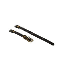 Vegan Leather Cat Collar, Black