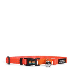 Vibrant orange reflective cat collar