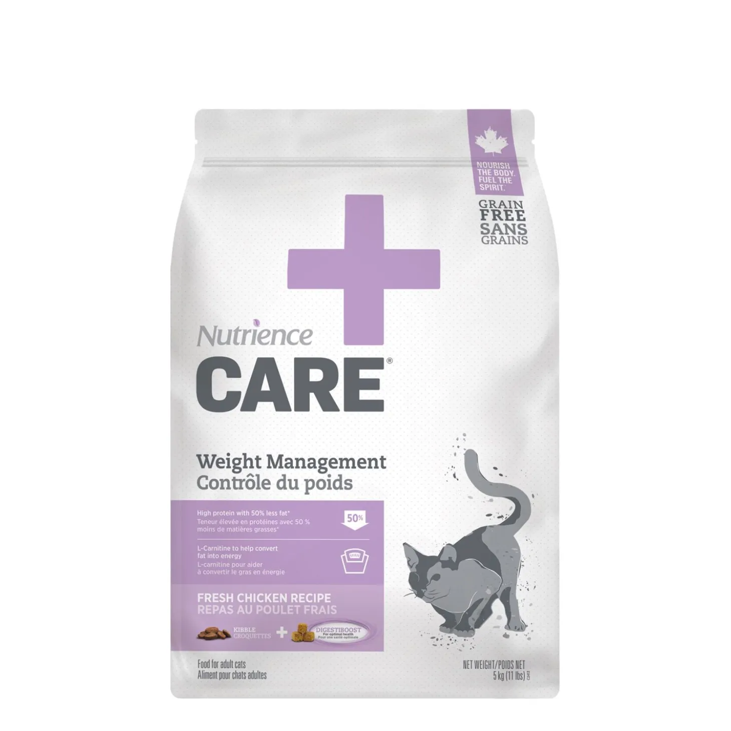 Weight management formula for cats
