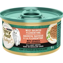 Wet food wild salmon florentine