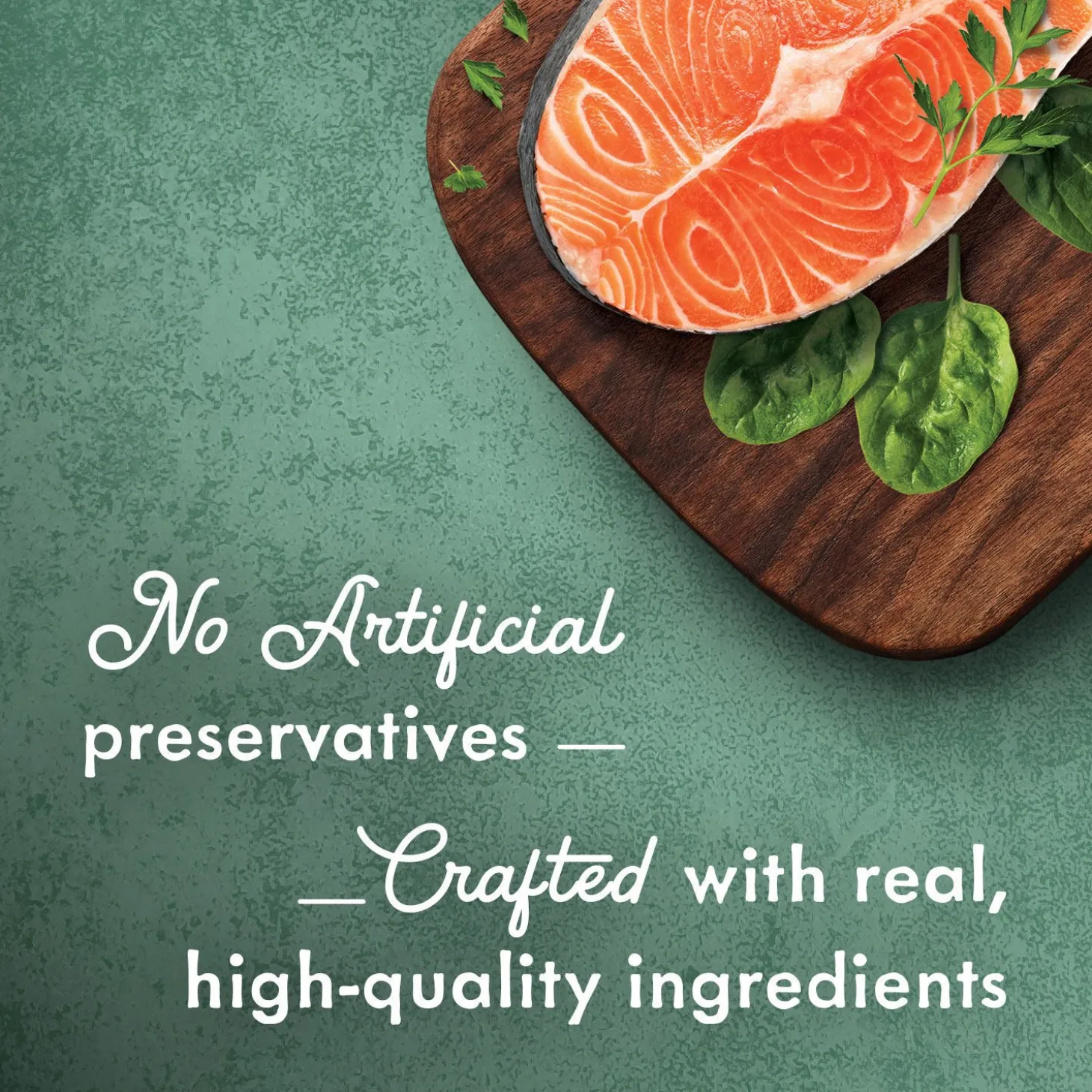 Wet food wild salmon florentine
