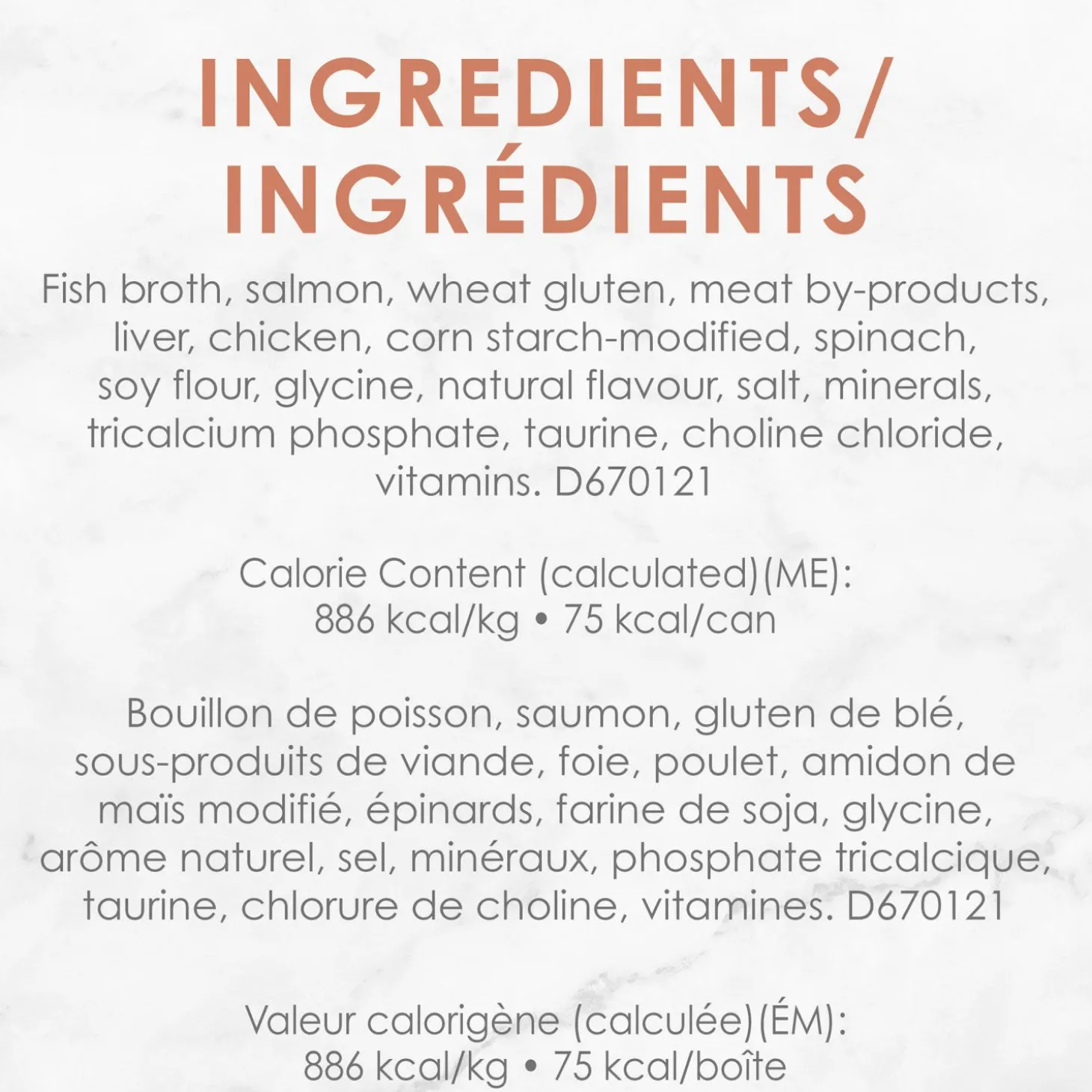 Wet food wild salmon florentine