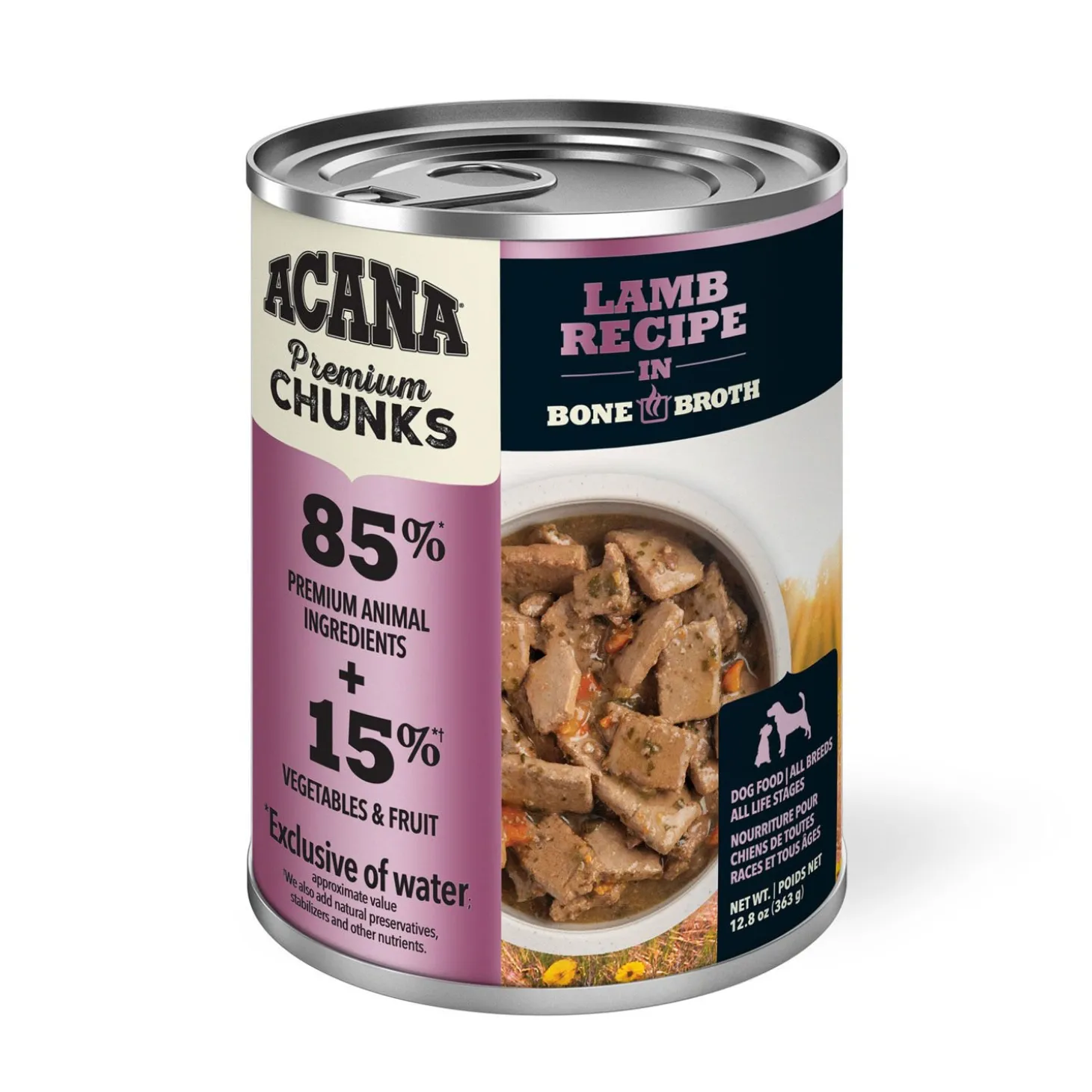 Wet Lamb Recipe in Bone Broth for Dogs, 363 g