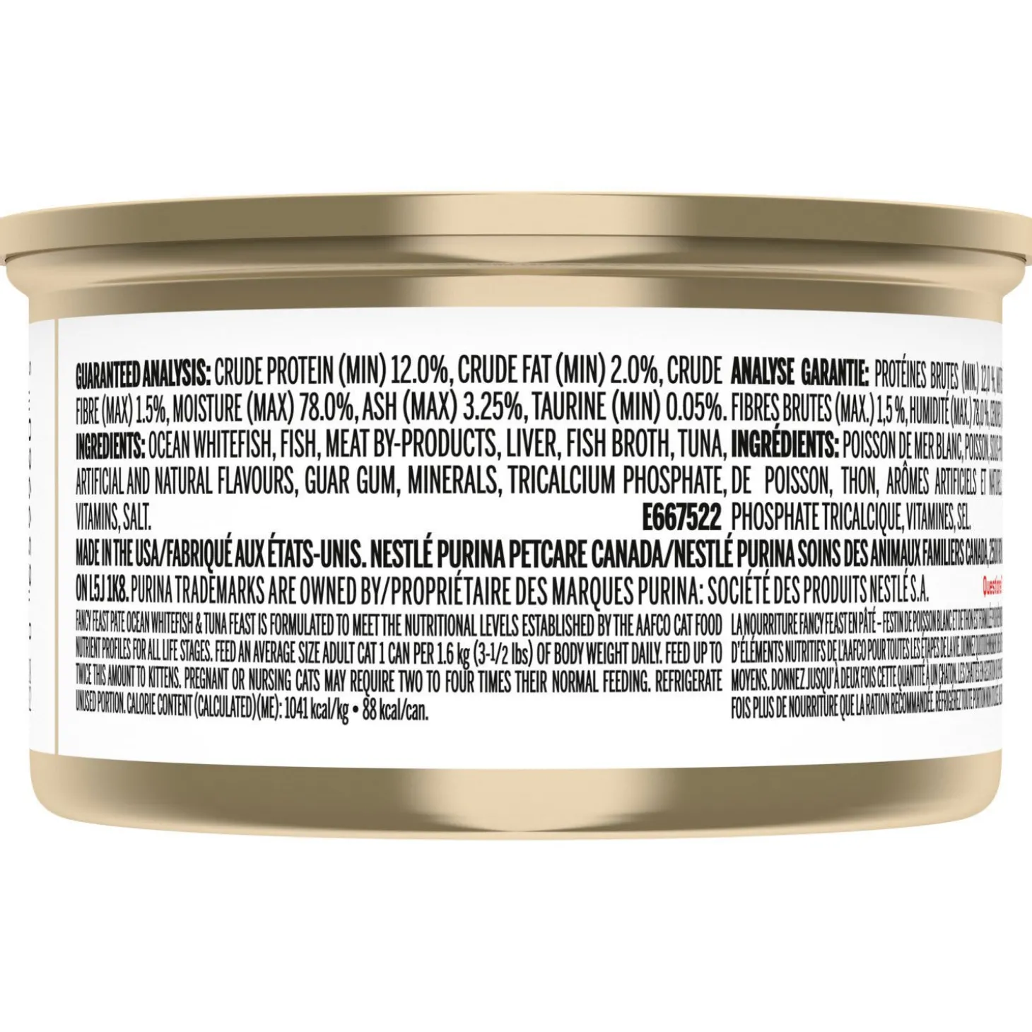 White fish and tuna wet food for adult cats