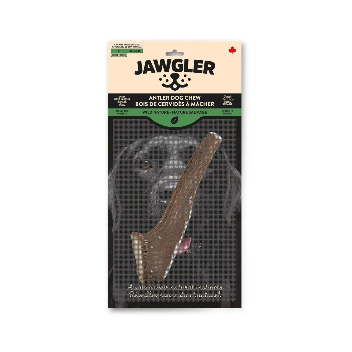 Whole Antler Dog Chew, Nature