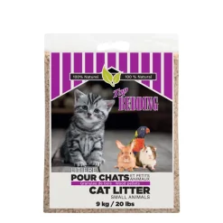 Wood pellet litter for cats and small animals