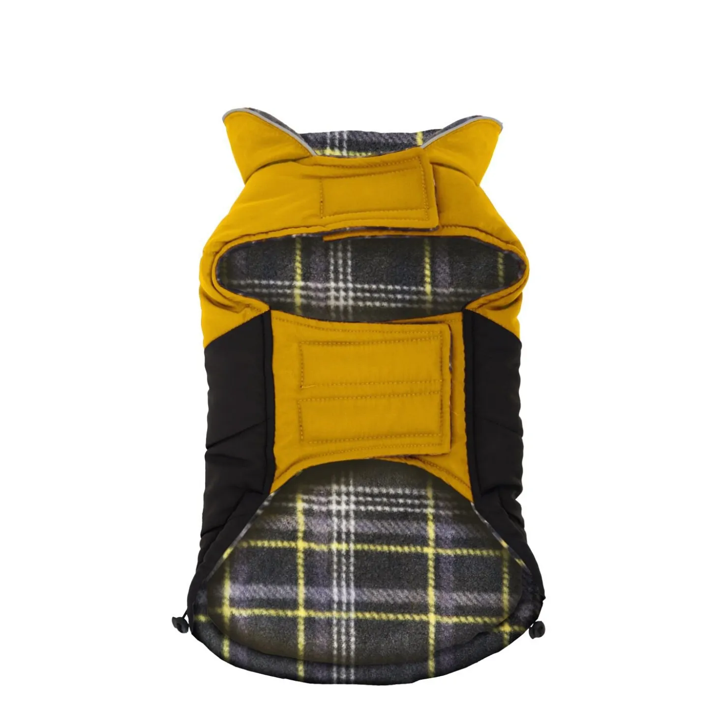 Yellow Reversible Dog Winter Wrap, L