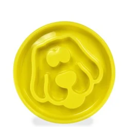 Yellow slow feeder for dog